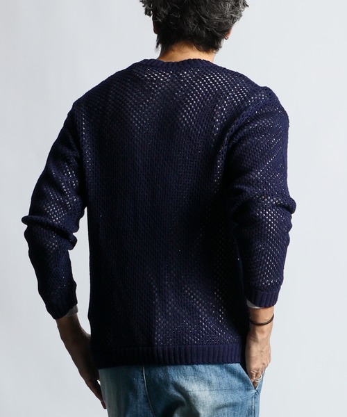 売れ筋商品|||トム テイラー デニム ニット&セーター レディース アウター CREW NECK - Jumper - placed navy white stripe Cotton and Recycled Cashmere Thermal Crew Neck Top | EILEEN