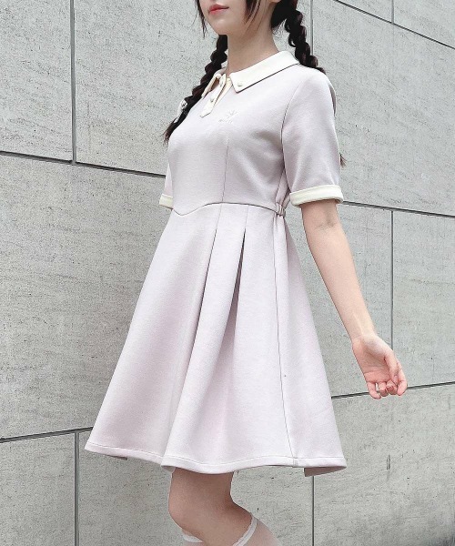 F i.n.t(フィント)の「クレリックダンボールニットワンピース/ fint フィント(ワンピース・レディース・ライトピンク/チャコールグレー・FREE)」の22枚目の写真