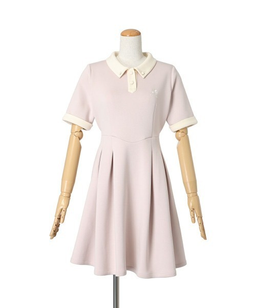 F i.n.t(フィント)の「クレリックダンボールニットワンピース/ fint フィント(ワンピース・レディース・ライトピンク/チャコールグレー・FREE)」の12枚目の写真