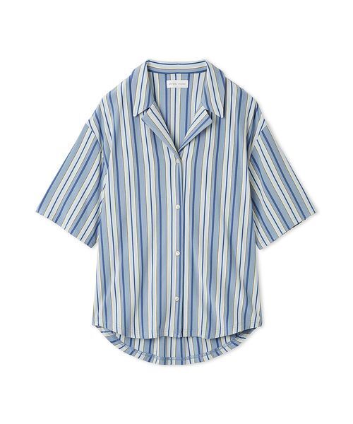 SNIDEL HOME ストライプカット開襟シャツ セール】ストライプカット開襟シャツ（ルームウェア/パジャマ