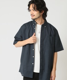 ARCADE | 通気性、吸水性の良い インド綿 コットン100％ 半袖 ボタンダウンシャツ(シャツ/ブラウス)
