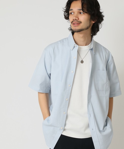 ARCADE(アーケード)の「通気性、吸水性の良い インド綿 コットン100% 半袖 ボタンダウンシャツ(シャツ/ブラウス・メンズ・ベージュ/ネイビー/オレンジ/ホワイト/ブルー・M/L/LL)」の4枚目の写真