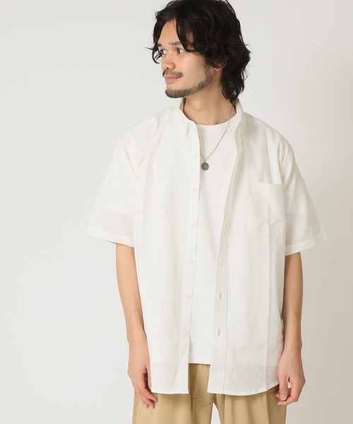 ARCADE(アーケード)の「通気性、吸水性の良い インド綿 コットン100% 半袖 ボタンダウンシャツ(シャツ/ブラウス・メンズ・ベージュ/ネイビー/オレンジ/ホワイト/ブルー・M/L/LL)」の6枚目の写真