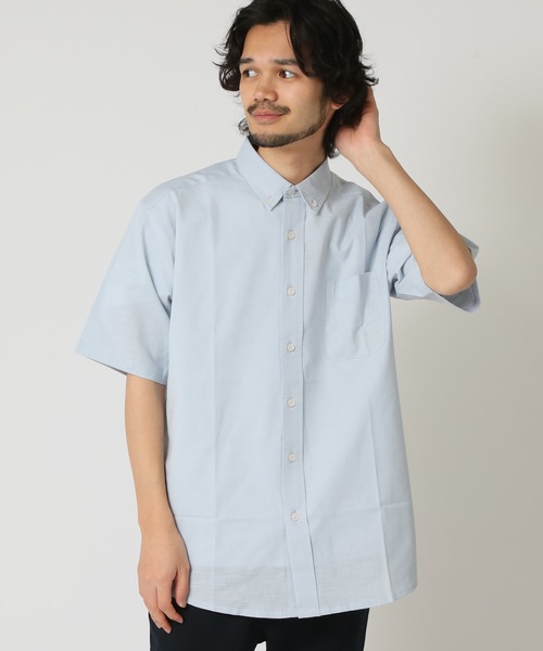 ARCADE(アーケード)の「通気性、吸水性の良い インド綿 コットン100% 半袖 ボタンダウンシャツ(シャツ/ブラウス・メンズ・ベージュ/ネイビー/オレンジ/ホワイト/ブルー・M/L/LL)」の15枚目の写真