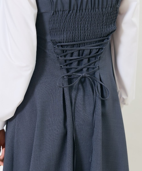 ヨーク切替リボンタイワンピース（ワンピース）｜AND COUTURE