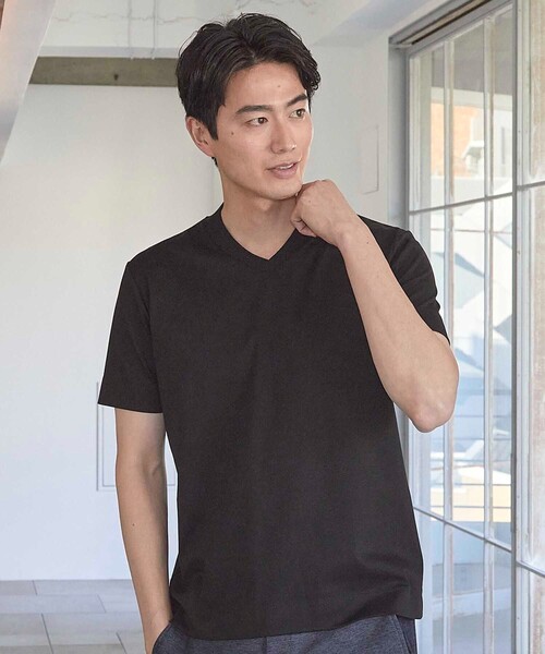UNION STATION（ユニオンステーション）の「50SシルケットポンチT(Vネック)（Tシャツ/カットソー・メンズ・ホワイト/ブラック・LL/S/M/L）」の16枚目の写真