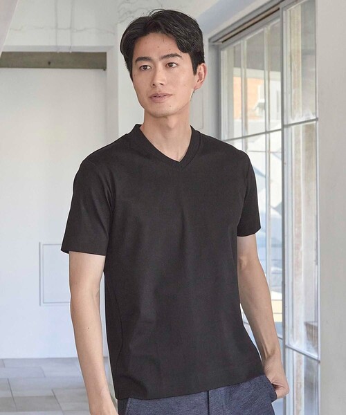 UNION STATION（ユニオンステーション）の「50SシルケットポンチT(Vネック)（Tシャツ/カットソー・メンズ・ホワイト/ブラック・LL/S/M/L）」の17枚目の写真