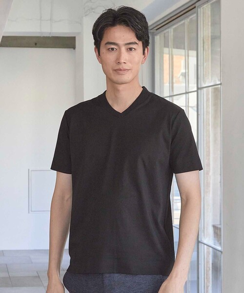 UNION STATION（ユニオンステーション）の「50SシルケットポンチT(Vネック)（Tシャツ/カットソー・メンズ・ホワイト/ブラック・LL/S/M/L）」の18枚目の写真