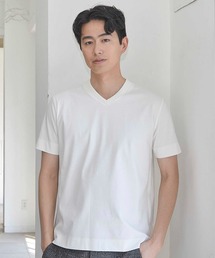 シルケットポンチVネックジャケT