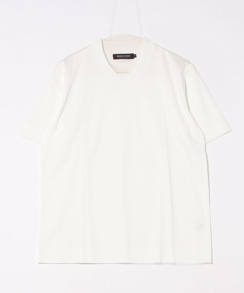 UNION STATION（ユニオンステーション）の「50SシルケットポンチT(Vネック)（Tシャツ/カットソー・メンズ・ホワイト/ブラック・LL/S/M/L）」の3枚目の写真