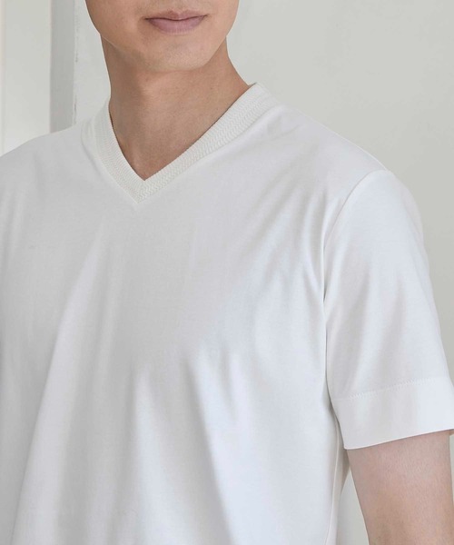 UNION STATION（ユニオンステーション）の「50SシルケットポンチT(Vネック)（Tシャツ/カットソー・メンズ・ホワイト/ブラック・LL/S/M/L）」の8枚目の写真