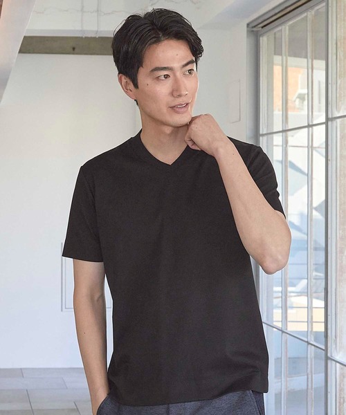 UNION STATION（ユニオンステーション）の「50SシルケットポンチT(Vネック)（Tシャツ/カットソー・メンズ・ホワイト/ブラック・LL/S/M/L）」の9枚目の写真