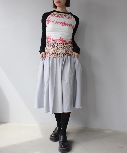 SANSeLF(サンセルフ)の「【SANSeLF】グラフィックラグランロンT sanw25s070(Tシャツ/カットソー・レディース・ホワイト・FREE)」の2枚目の写真