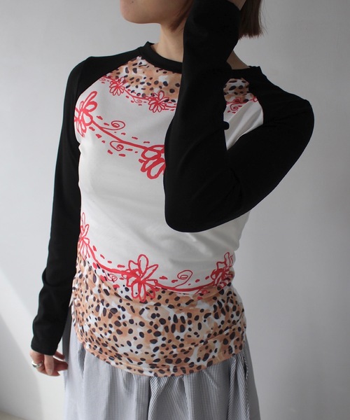 SANSeLF(サンセルフ)の「【SANSeLF】グラフィックラグランロンT sanw25s070(Tシャツ/カットソー・レディース・ホワイト・FREE)」の9枚目の写真