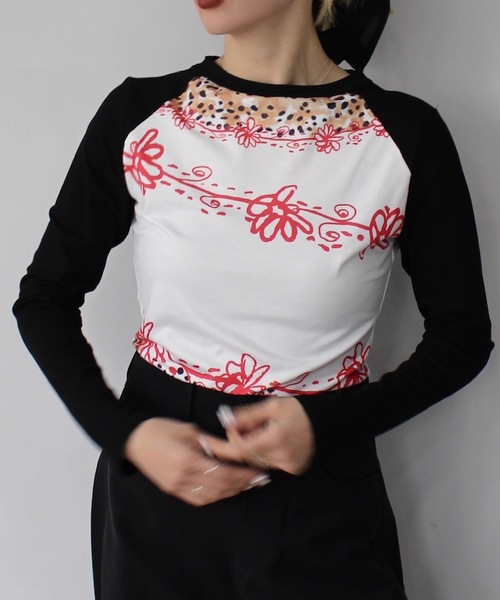 SANSeLF(サンセルフ)の「【SANSeLF】グラフィックラグランロンT sanw25s070(Tシャツ/カットソー・レディース・ホワイト・FREE)」の7枚目の写真