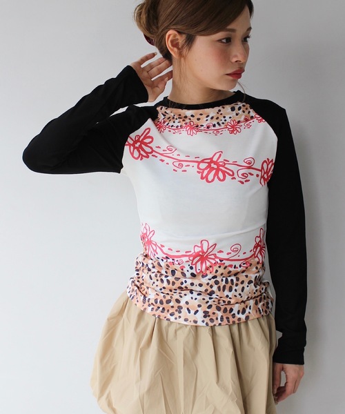 SANSeLF(サンセルフ)の「【SANSeLF】グラフィックラグランロンT sanw25s070(Tシャツ/カットソー・レディース・ホワイト・FREE)」の12枚目の写真