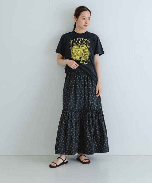 GANNI（ガニー）の「GANNI　BasicJersey OwlsRelaxed T-shirts（Tシャツ/カットソー・レディース・ブラック・SMALL）」の5枚目の写真