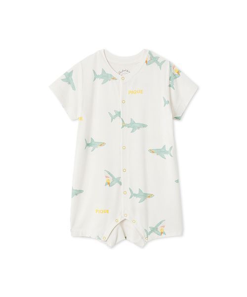SHARK GELATO PIQUE パジャマセット セール】【BABY】【接触冷感】SHARK柄ロンパース（ルームウェア