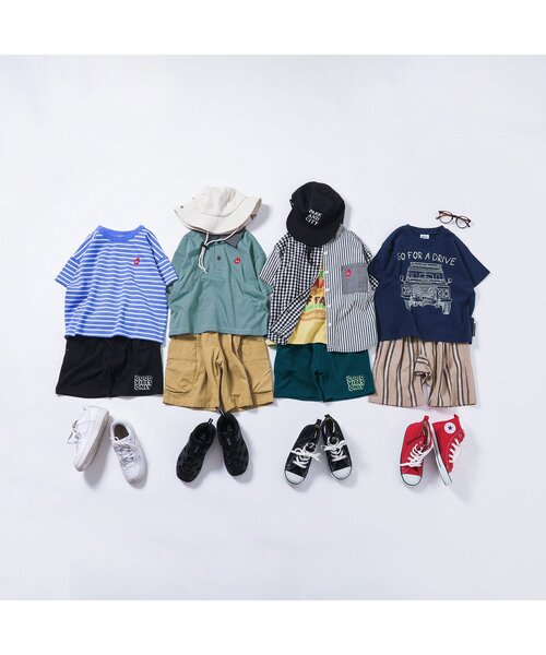 BREEZE（ブリーズ）の「【ジュニア対応】車&ハンバーガー半袖Tシャツ（Tシャツ/カットソー・キッズ・グレー/オフホワイト/ネイビー/イエロー・80/90/100/110/120/130/140）」の8枚目の写真