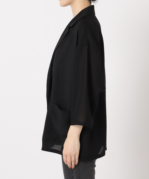 【25SS】ジャーナルスタンダード　シアーテーラードジャケット ブラック 追加4》シアーテーラードジャケット（テーラードジャケット
