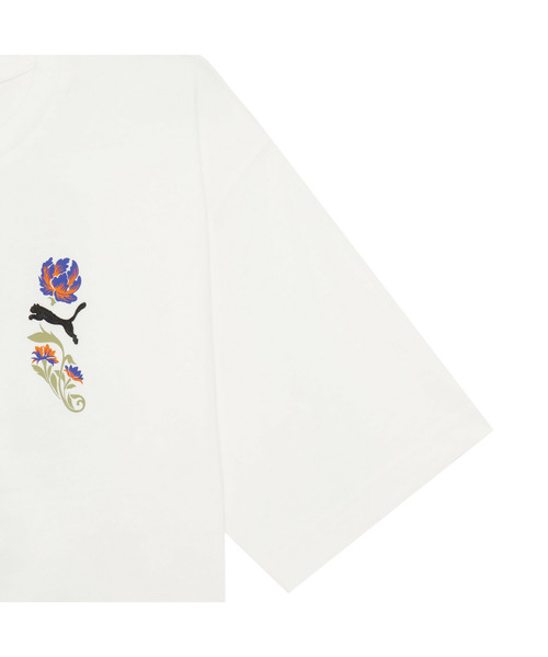 PUMA（プーマ）の「PUMA プーマ メンズ フローラル ショート グラフィック ボクシー 半袖 Tシャツ（Tシャツ/カットソー・メンズ・ホワイト/ブラック/ブラウン系その他・SMALL/X-LARGE/MEDIUM/LARGE/XX-LARGE）」の9枚目の写真