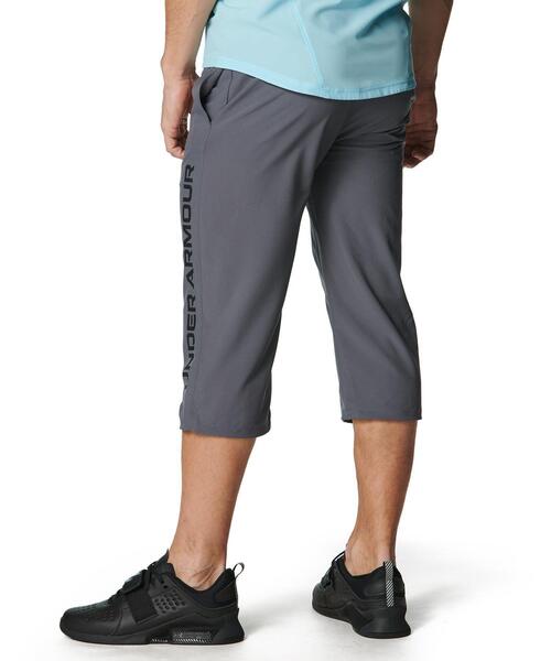 UNDER ARMOUR(アンダーアーマー)の「UAフレッシュウーブン 3/4パンツ(トレーニング/メンズ)(その他パンツ・メンズ・グレー×ホワイト・XL/L/M/S/2XL/3XL)」の2枚目の写真