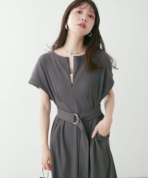 natural couture | 【mamamo】テレコリブZIPあき2wayワンピース(ワンピース)