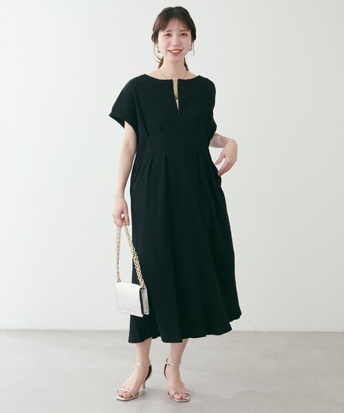 セール】【mamamo】テレコリブZIPあき2wayワンピース（ワンピース