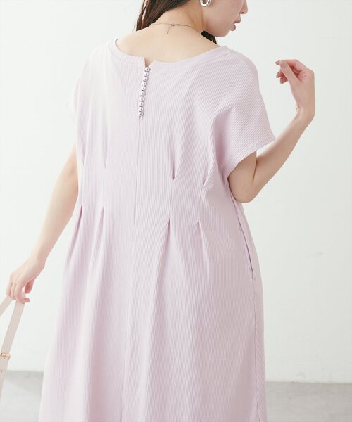 natural couture（ナチュラルクチュール）の「【mamamo】テレコリブZIPあき2wayワンピース（ワンピース・レディース・ピンク/アイボリー/チャコールグレー/ブラック・FREE）」の22枚目の写真