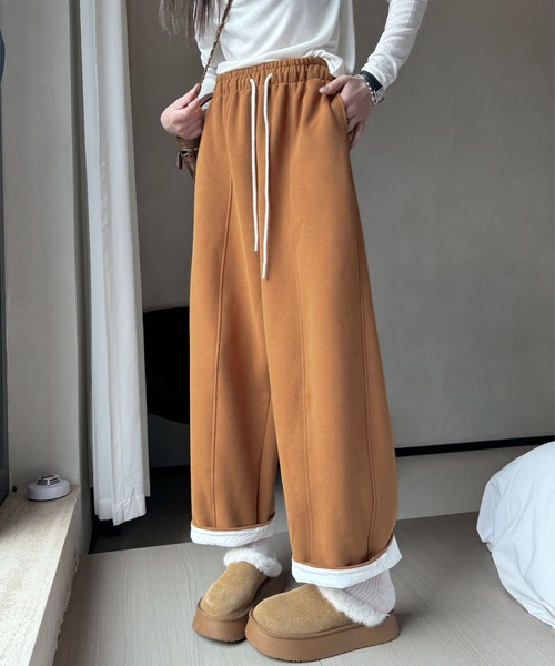 aimoha(アイモハ)の「ワイドスウェットパンツ(スウェットパンツ・レディース・ベージュ/ネイビー/ピンク/ブルー/杢グレー/バーガンディー・MEDIUM/LARGE)」の15枚目の写真