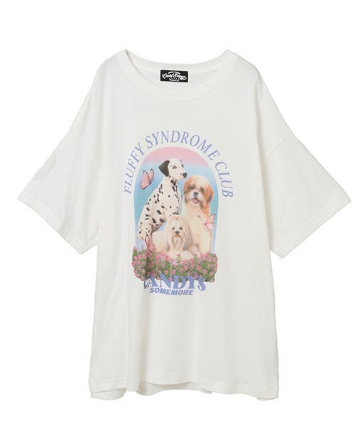 Candy Stripper（キャンディストリッパー）の「FLUFFY CLUB BIG Tシャツ（Tシャツ/カットソー・レディース・オフホワイト/ブルー/ブラック/ピンク・FREE）」の2枚目の写真