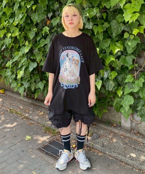 Candy Stripper（キャンディストリッパー）の「FLUFFY CLUB BIG Tシャツ（Tシャツ/カットソー・レディース・オフホワイト/ブルー/ブラック/ピンク・FREE）」の12枚目の写真