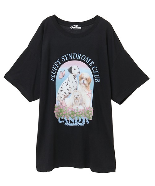 Candy Stripper（キャンディストリッパー）の「FLUFFY CLUB BIG Tシャツ（Tシャツ/カットソー・レディース・オフホワイト/ブルー/ブラック/ピンク・FREE）」の16枚目の写真