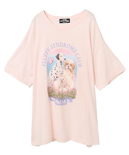 Candy Stripper（キャンディストリッパー）の「FLUFFY CLUB BIG Tシャツ（Tシャツ/カットソー・レディース・オフホワイト/ブルー/ブラック/ピンク・FREE）」の22枚目の写真