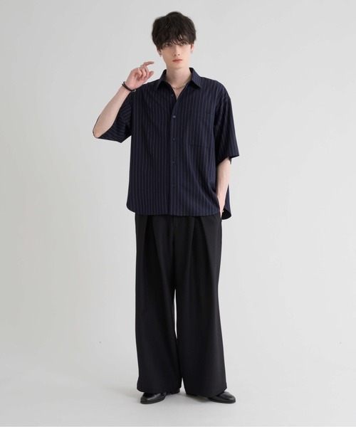 epnok（エプノック）の「ベーシックルーズ半袖シャツ（シャツ/ブラウス・メンズ・ブルー/オフホワイト/ブラック系2/チャコールグレー/ブラック/グレー系2/ブラック系1/グレー系1/ネイビー系1/ブルー系1/ブラック系3/ホワイト系1/グレー系3/ブラック系4/ブルー系2/ダークグレー/ピンク/グレイッシュベージュ・SMALL/MEDIUM/LARGE）」の20枚目の写真