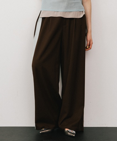 LA BELLE ETUDE（ラベルエチュード）の「アシメサイドラインデザインパンツ（その他パンツ・レディース・ブラウン/ピンク/ブラック・0/1）」の9枚目の写真