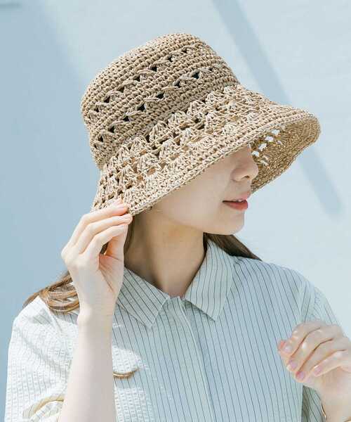 SMELLY(スメリー)の「シェルアミモチーフハット(ハット・レディース・アイボリー/ベージュ・-)」の2枚目の写真