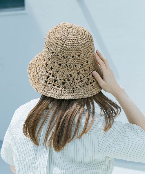 SMELLY(スメリー)の「シェルアミモチーフハット(ハット・レディース・アイボリー/ベージュ・-)」の8枚目の写真