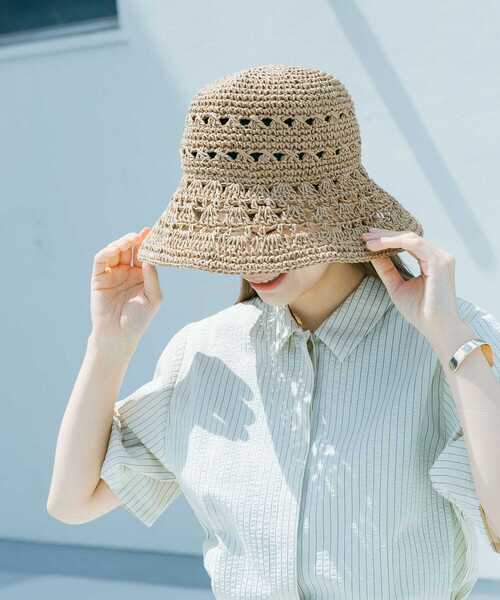 SMELLY(スメリー)の「シェルアミモチーフハット(ハット・レディース・アイボリー/ベージュ・-)」の10枚目の写真