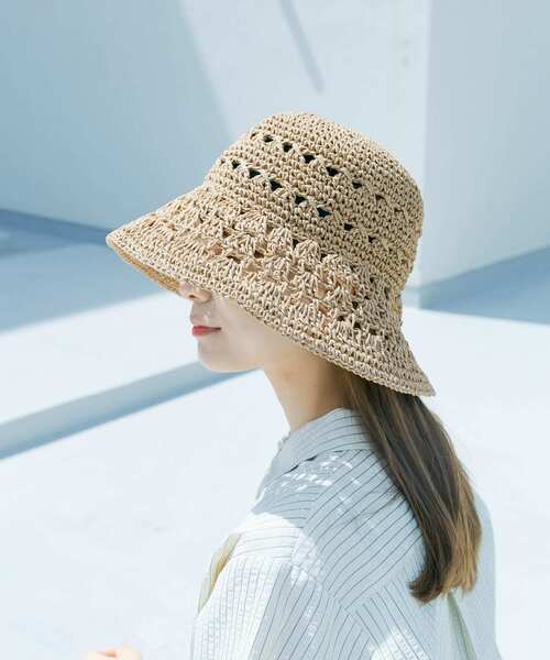 SMELLY(スメリー)の「シェルアミモチーフハット(ハット・レディース・アイボリー/ベージュ・-)」の11枚目の写真
