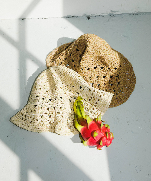 SMELLY(スメリー)の「シェルアミモチーフハット(ハット・レディース・アイボリー/ベージュ・-)」の13枚目の写真