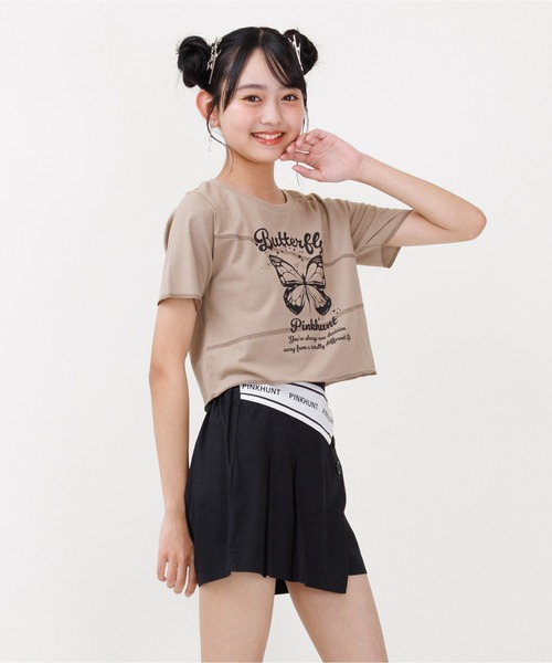 PINKHUNT(ピンクハント)の「PINKHUNT ピンクハント 折り返しウエストスカパン ショートパンツ 0629K(その他パンツ・キッズ・ブラック/カーキ・140cm/150cm/160cm/120cm/130cm)」の5枚目の写真