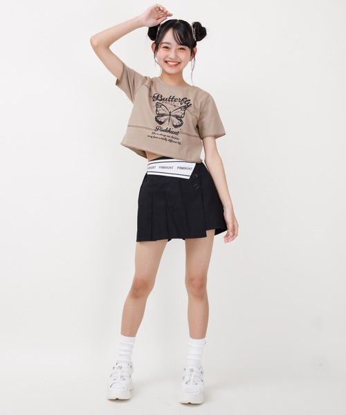 PINKHUNT(ピンクハント)の「PINKHUNT ピンクハント 折り返しウエストスカパン ショートパンツ 0629K(その他パンツ・キッズ・ブラック/カーキ・140cm/150cm/160cm/120cm/130cm)」の6枚目の写真