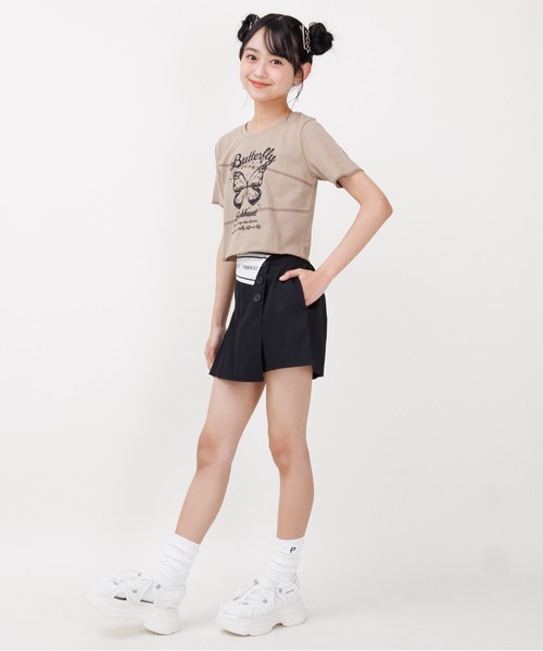 PINKHUNT(ピンクハント)の「PINKHUNT ピンクハント 折り返しウエストスカパン ショートパンツ 0629K(その他パンツ・キッズ・ブラック/カーキ・140cm/150cm/160cm/120cm/130cm)」の7枚目の写真