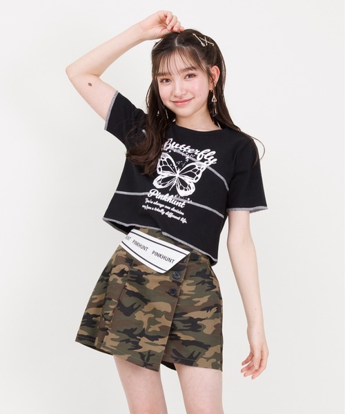 PINKHUNT(ピンクハント)の「PINKHUNT ピンクハント 折り返しウエストスカパン ショートパンツ 0629K(その他パンツ・キッズ・ブラック/カーキ・140cm/150cm/160cm/120cm/130cm)」の10枚目の写真