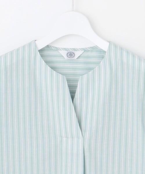 J.PRESS(ジェイプレス)の「【洗える】BEZ 空羽ストライプ クルーネック ブラウス(シャツ/ブラウス・レディース・ホワイト系1/ピンク系1/ネイビー系1/ピーコックグリーン系1・T15/T13)」の18枚目の写真