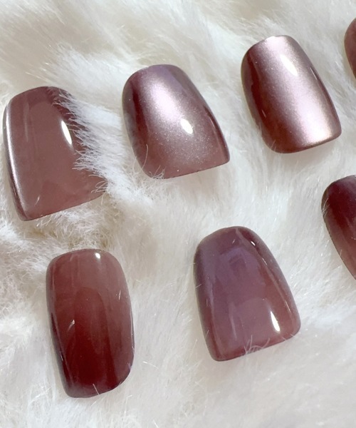 shoppinggo（ショッピングゴー）の「ネイルチップ ショート シンプル（ネイルシール/ネイルチップ・レディース・ゴールド×ブラウン・FREE）」の6枚目の写真