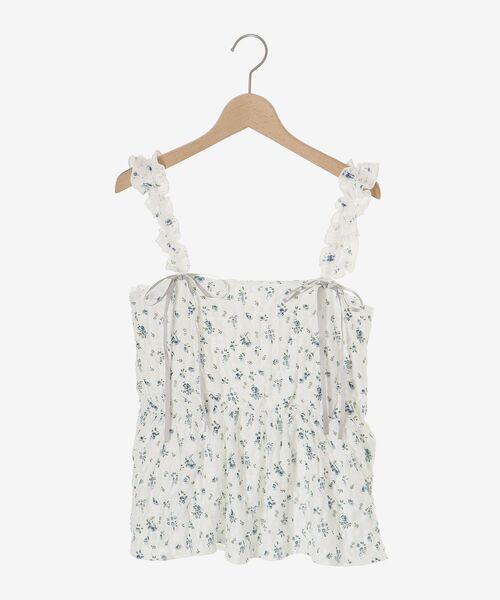 MAJESTIC LEGON(マジェスティックレゴン)の「カットレースリボンキャミソール(キャミソール・レディース・ブラック/オフホワイト/ホワイト系その他・MEDIUM)」の11枚目の写真