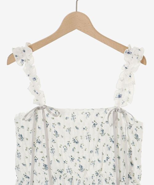 MAJESTIC LEGON(マジェスティックレゴン)の「カットレースリボンキャミソール(キャミソール・レディース・ブラック/オフホワイト/ホワイト系その他・MEDIUM)」の14枚目の写真