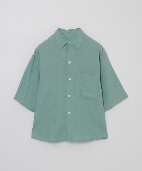 ブラウス シャツ GREY LABEL リネンシャンブレーショートスリーブシャツ レディース セール】GREY LABEL リネンシャンブレーショートスリーブシャツ